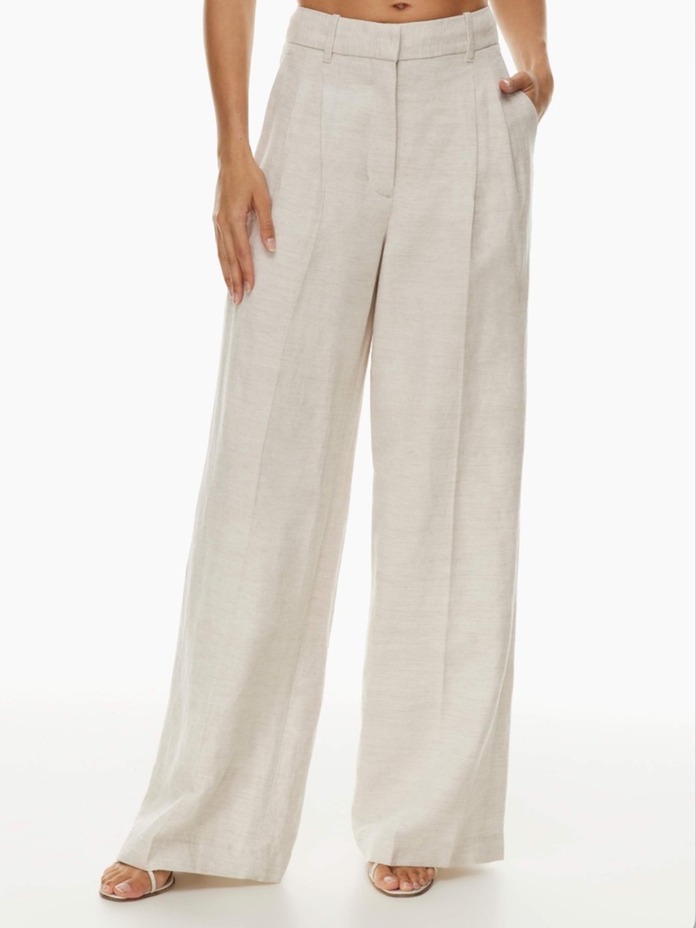 Wilfred Aritzia Effortless Linen Blend Pants in Natural Ecru